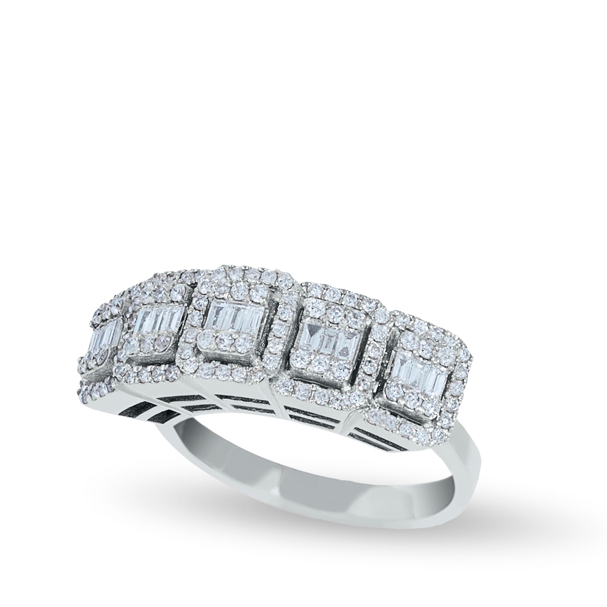 CARLA Elegant Multi-Halo Diamond Ring in 8K or 14K Solid Gold | Timeless Luxury Proposal Ring