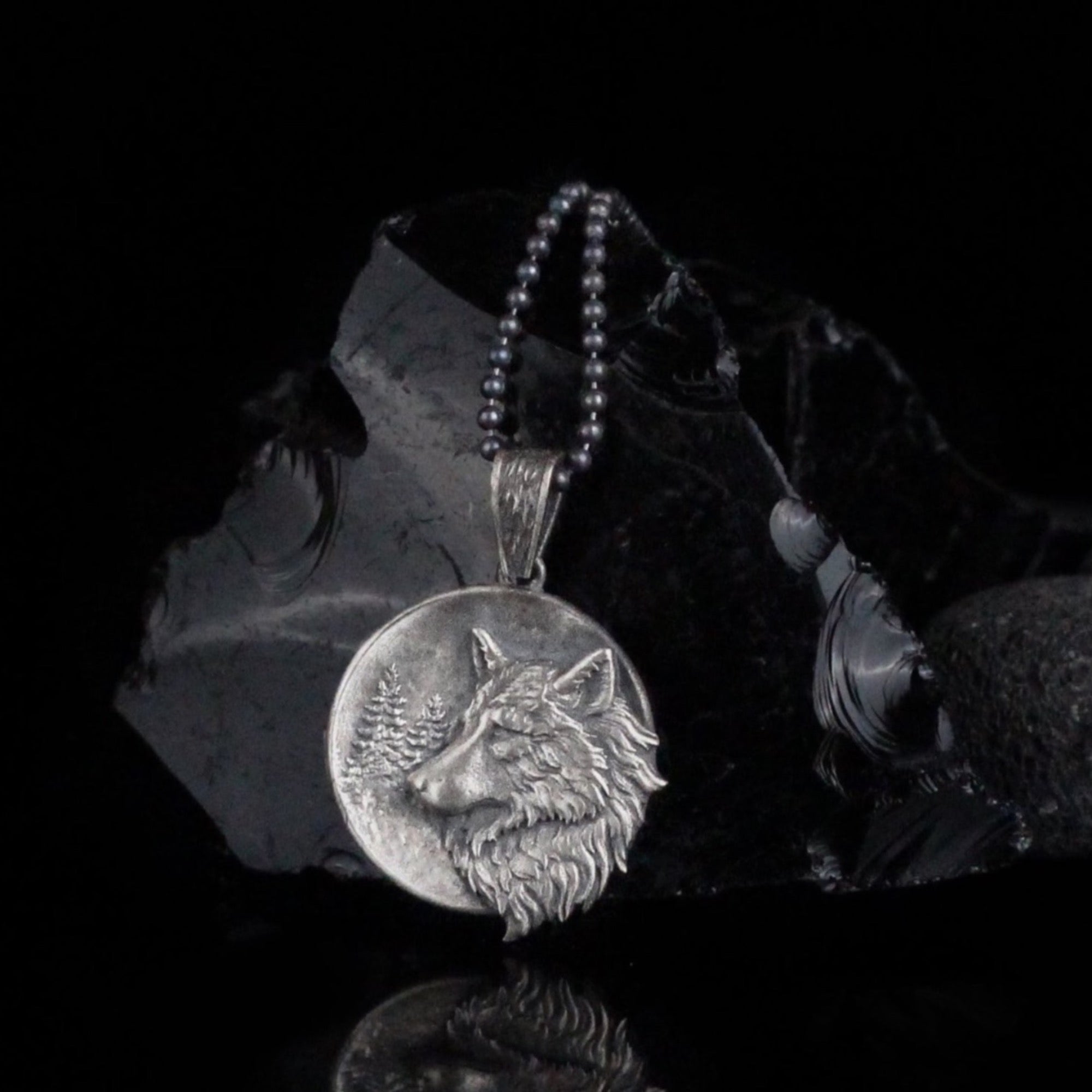 Silver Wolf Necklace