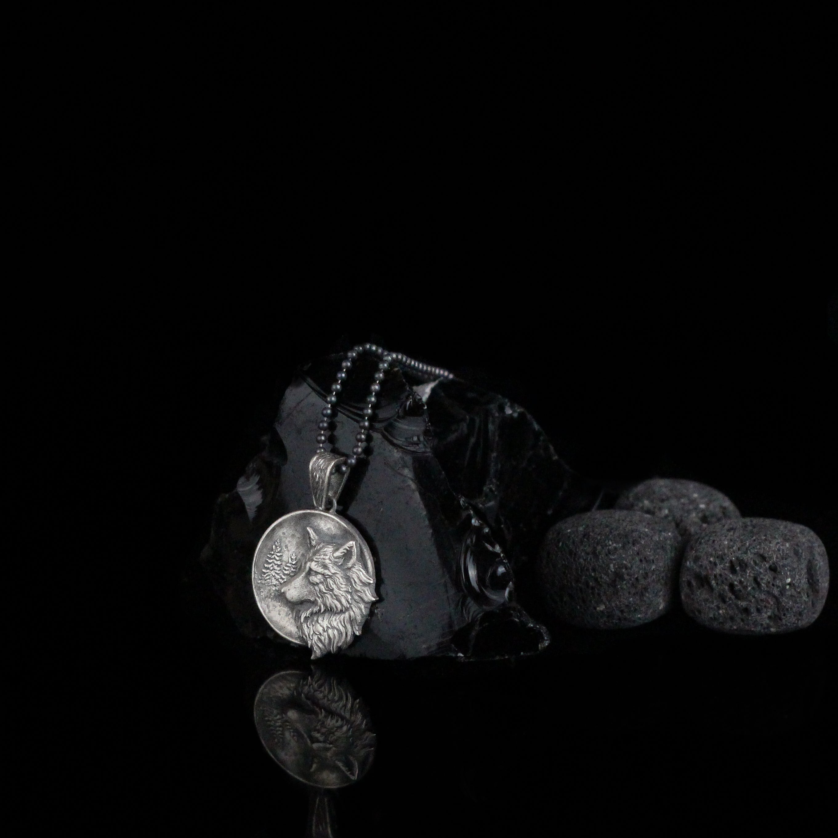 Silver Wolf Necklace