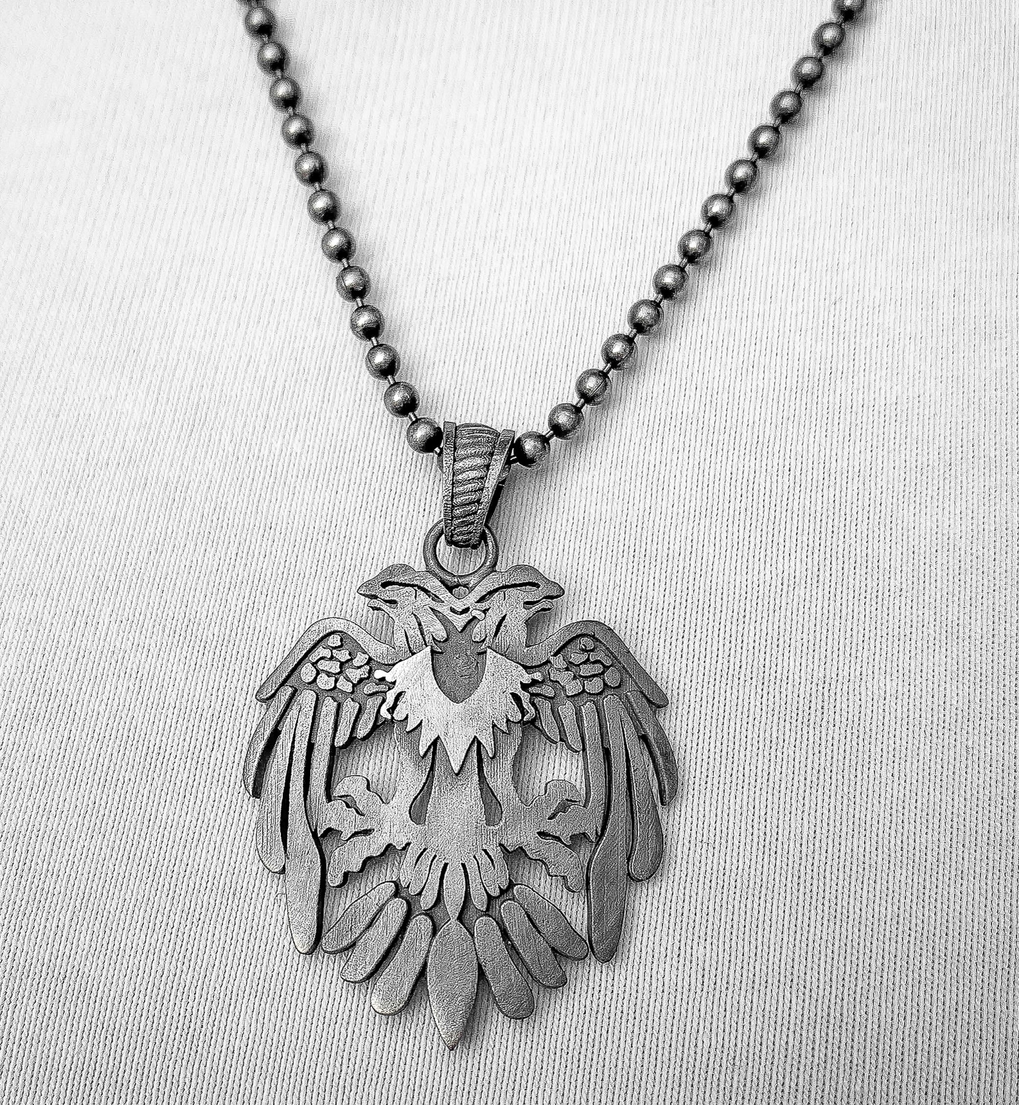 Silver Men’s Eagle Necklace