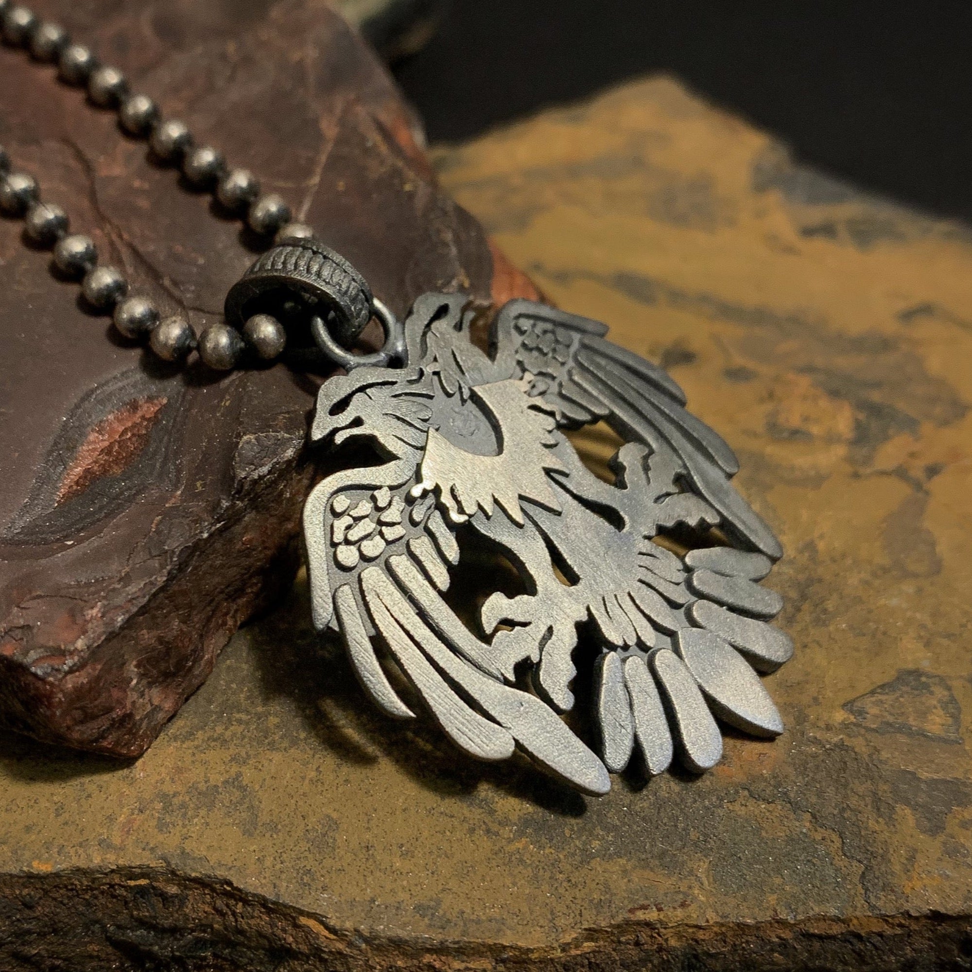 Silver Men’s Eagle Necklace