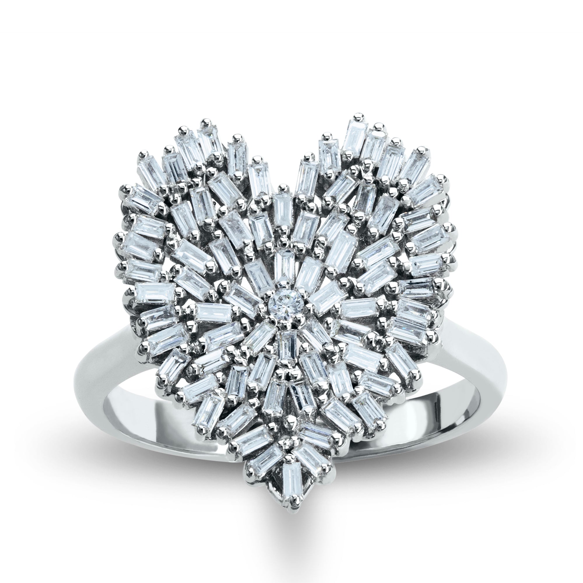 JENNY Heart-Shaped Diamond Cluster Ring in 8K or 14K Solid Gold | Romantic Luxury Ring for Her